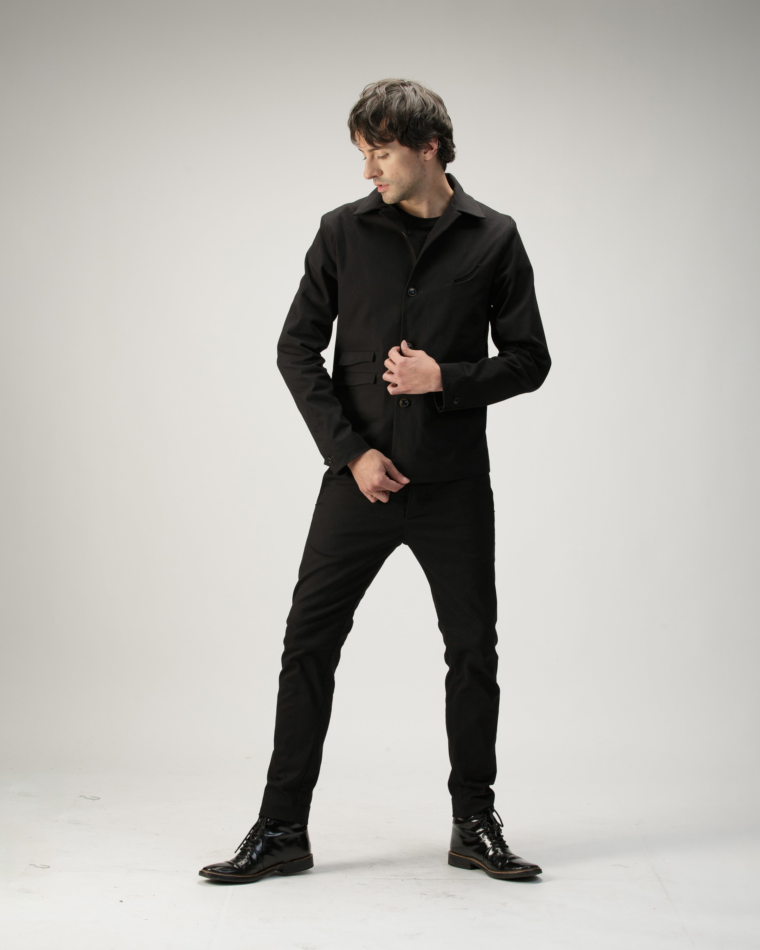FIVE POCKET STRUCTURED JACKET IN COTTON
