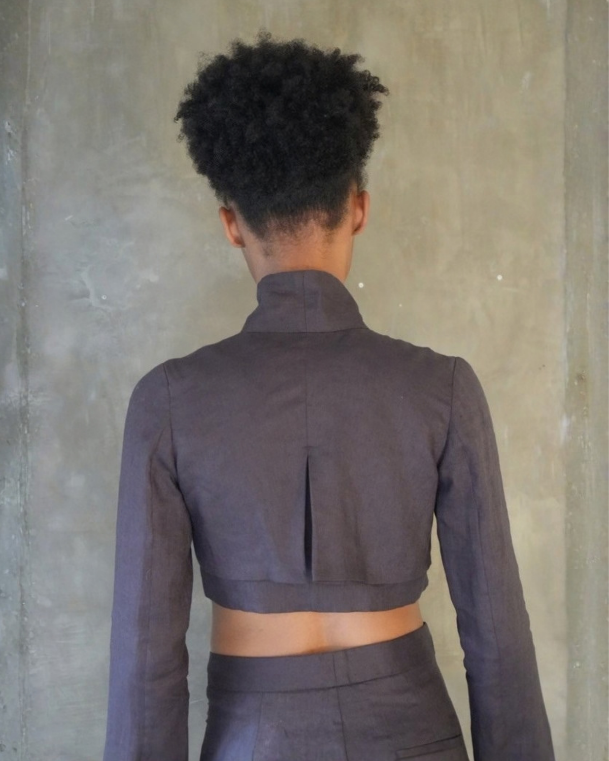 CHAQUETA CRUZADA DE LINO