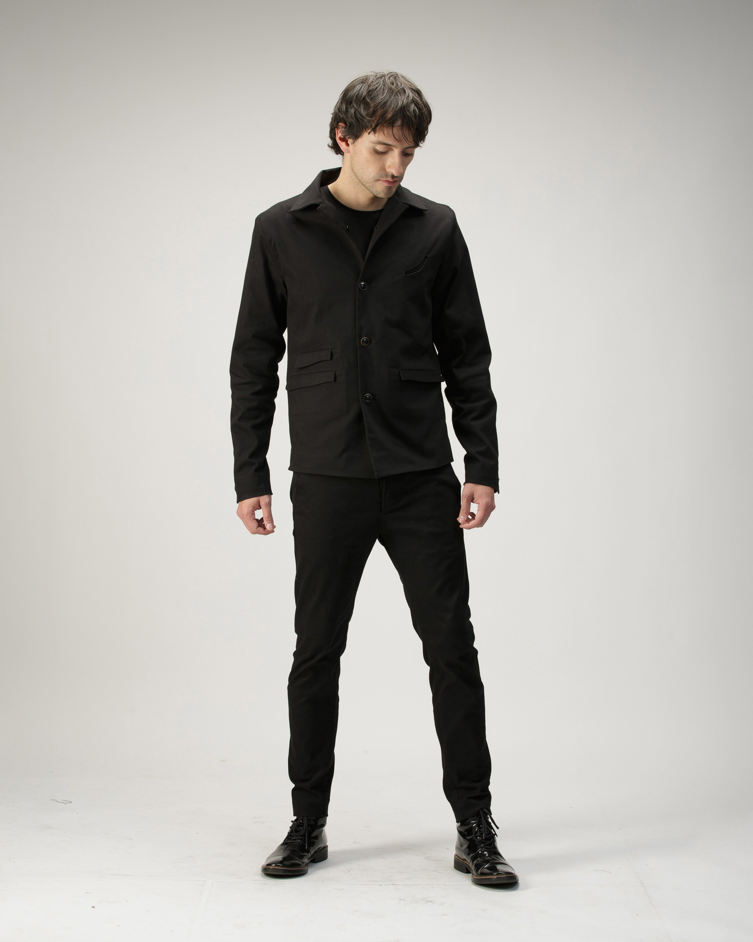 FIVE POCKET STRUCTURED JACKET IN COTTON