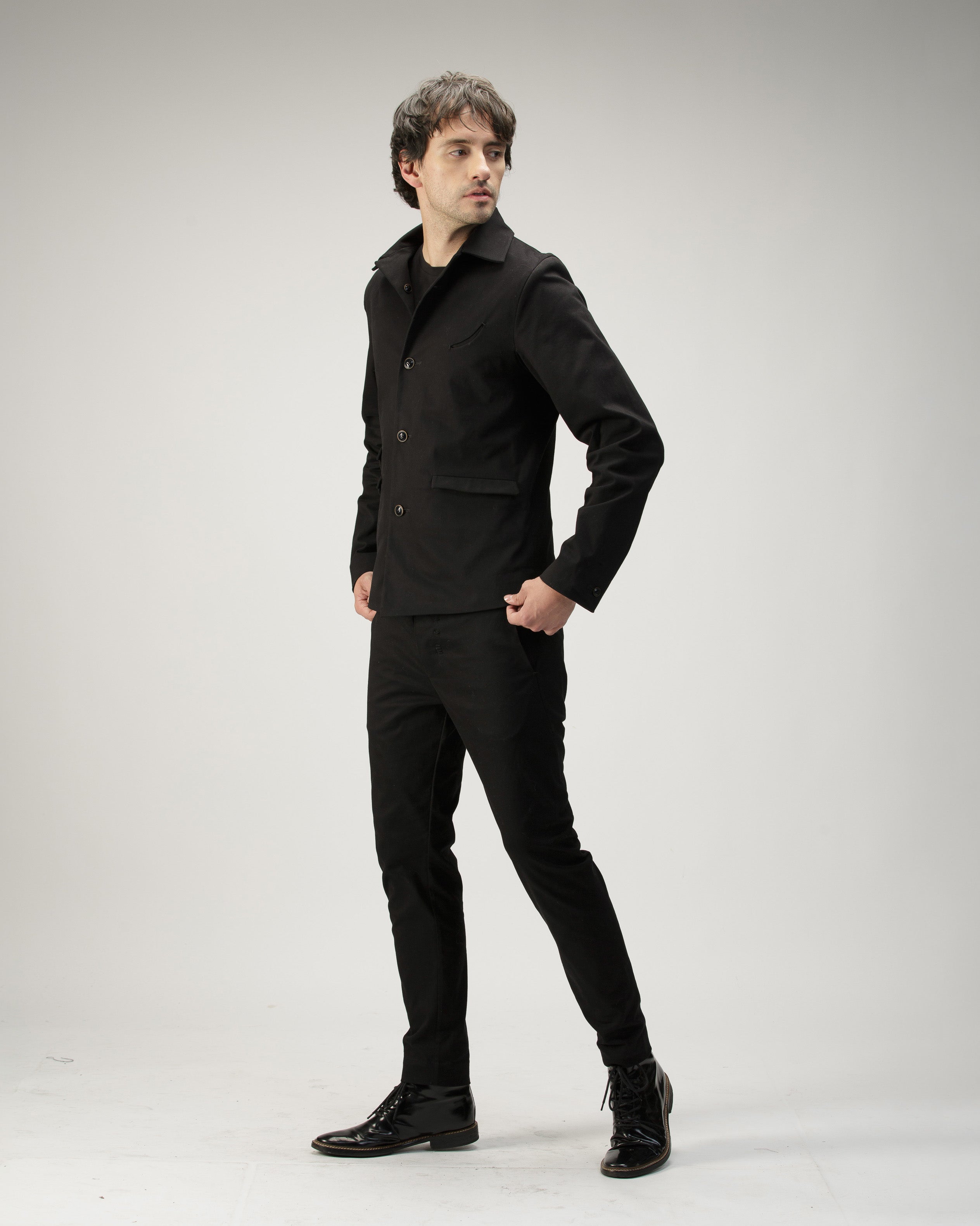 FIVE POCKET STRUCTURED JACKET IN COTTON