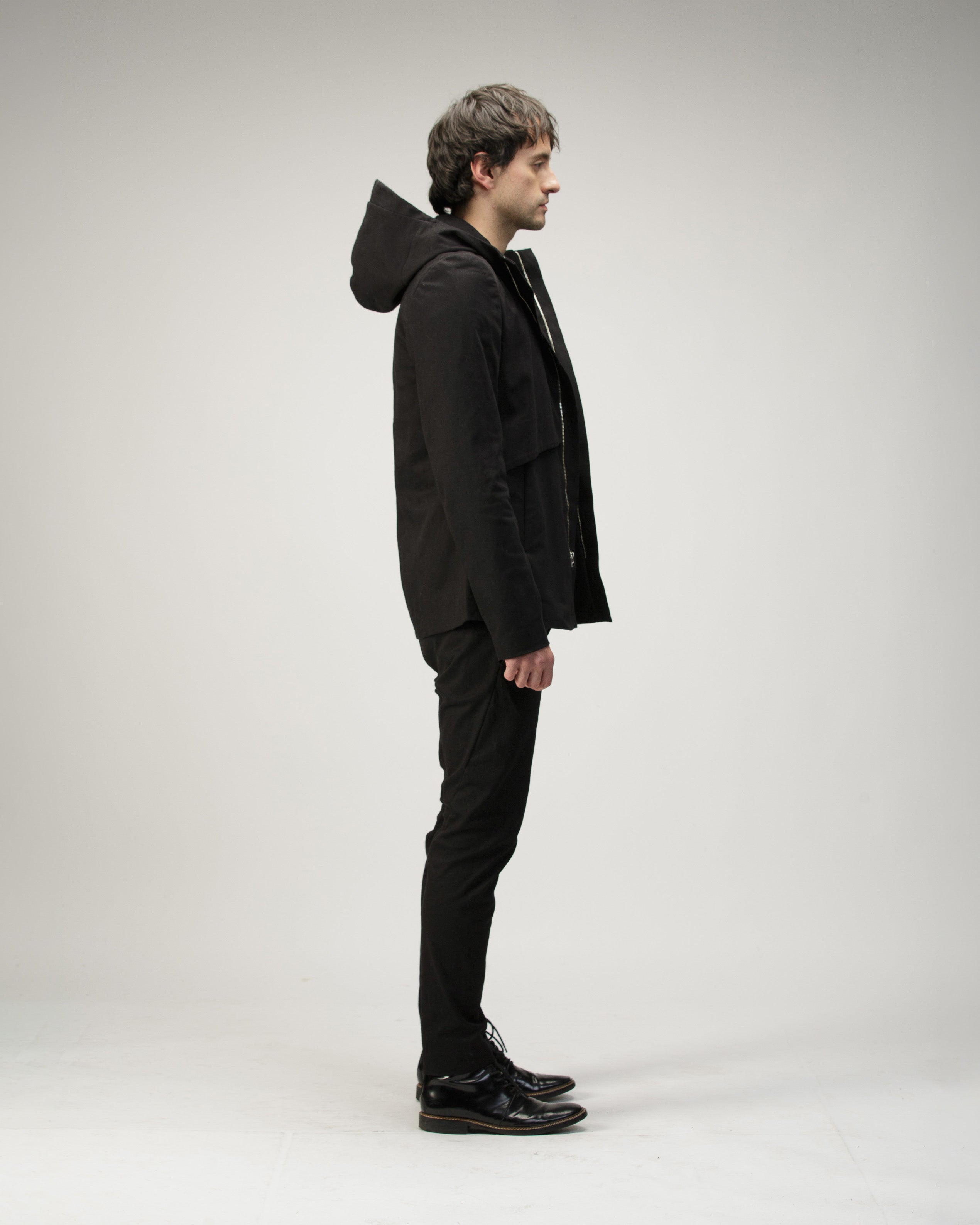DIAPHRAGM HOODED JACKET IN COTTON