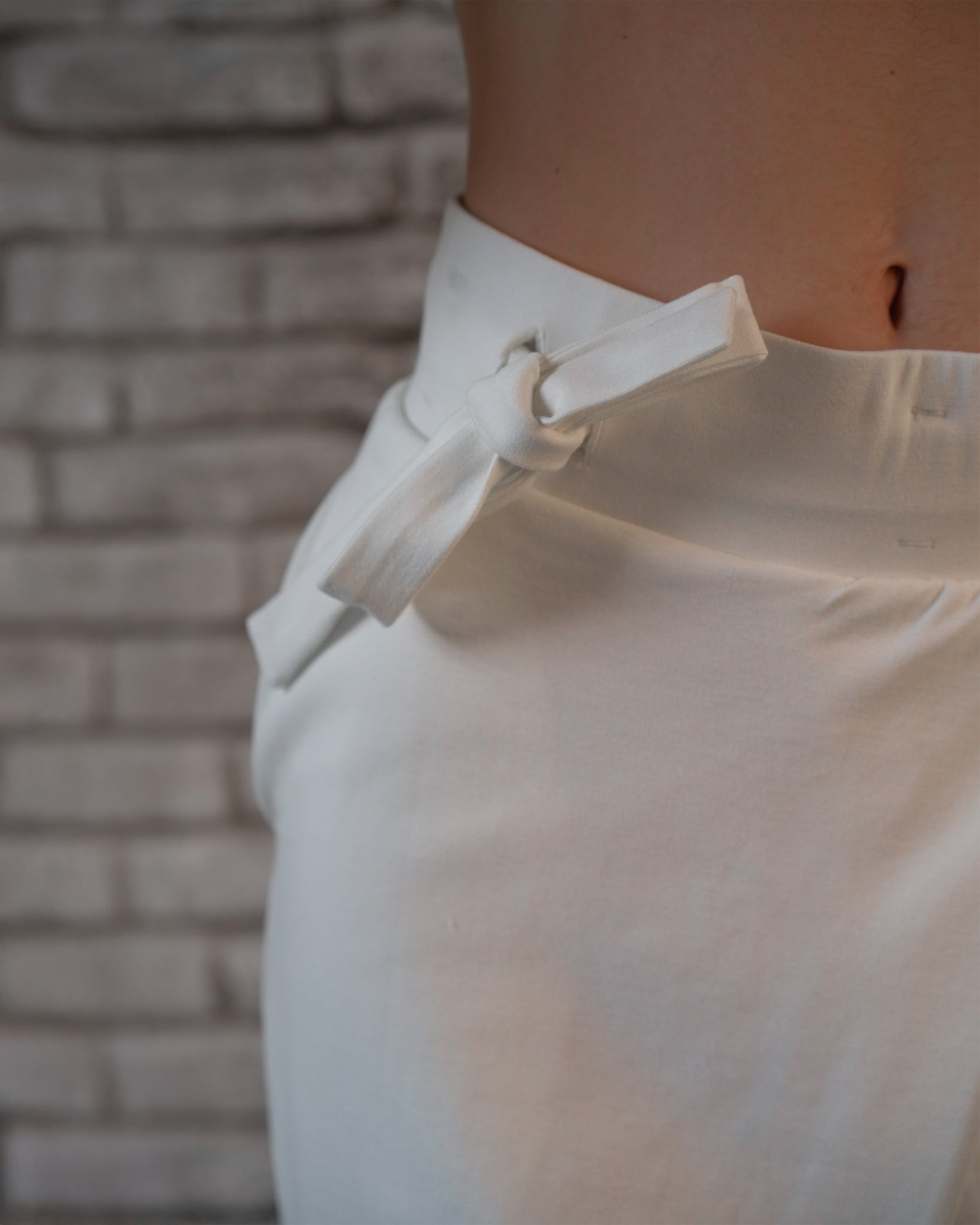 RELAXED CROSSED HAREM PANTS IN COTTON